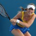 Olivia Rogowska of Australia plays a backhand in her match against Monica Puig of Puerto Rico during day two of the Brisbane International at Pat Rafter Arena on December 31, 2012 in Brisbane, Australia; Getty Images