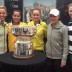 (L-R) Fed Cup coach Nicole Bradtke, Jarmila Gajdosova, Ashleigh Barty, Sam Stosur and Fed Cup captain Alicia Molik pose with the Federation Cup trophy in Ostrava, Czech Republic; Tennis Australia