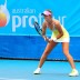 Storm Sanders in action in the final of the Launceston Women's Pro Tour event; Denis Tucker
