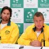 Lleyton Hewitt (right) and Pat Rafter, Davis Cup. GETTY IMAGES