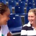 Ash Barty (L) interviews Storm Sanders in Chiasso ahead of Australia's Fed Cup tie against Switzerland; Tennis Australia