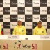 (L-R) captain Alicia Molik, Samantha Stosur, Ashleigh Barty and Jarmila Gajdosova of Australia attend at press conference following their Fed Cup victory over Switzerland in Chiasso, Switzerland; Getty Images