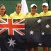(L-R) Casey Dellacqua, Jarmila Gajdosova, Ashleigh Barty and Samantha Stosur of Australia celebrate their victory over Switzerland in the Fed Cup World Group Play-off tie between Switzerland and Australia at Tennis Club Chiasso on April 22, 2013 in Chiasso, Switzerland; Getty Images
