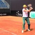 Australian Fed Cup captain Alicia Molik hits with her team on the red clay of Tennis Club Chiasso ahead of Australia's tie against Switzerland on 20-21 April; Tennis Australia