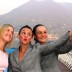 (L-R) Storm Sanders, Casey Dellacqua and Ash Barty pose for a 