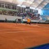 Matt Ebden (left) and Lleyton Hewitt in action in the doubles rubber versus Uzbekistan. TENNIS AUSTRALIA
