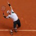 Lleyton Hewitt serves during his first round match against Gilles Simon of France on Day 1 of the French Open at Roland Garros in Paris, France; Getty Images