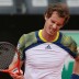 Andy Murray winces in pain against Marcel Granollers in their second round match at the Internazionali BNL d'Italia in Rome, Italy. Murray retired from the match at the end of the second set with a back injury; Getty Images