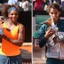Serena Williams (L) and Rafael Nadal hoist their trophies after claiming the women's and men's singles titles at the Internazionale BNL d'Italia in Rome; Getty Images