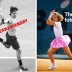 Roger Federer (left) and Chris Evert. GETTY IMAGES