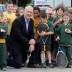 John Fitzgerald with students from Murchison Primary School. SHEPPARTON NEWS