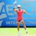 Sam Stosur plays a forehand in her second round loss to Lucie Safarova of Czech Republic at the AEGON International in Eastbourne, England; Getty Images