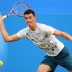 Bernard Tomic in action in his first round win over James Ward of Great Britain at the AEGON International in Eastbourne, England; Getty Images