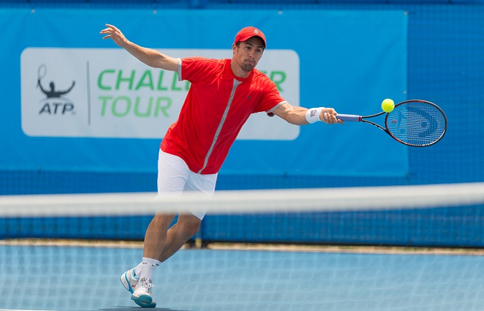 Daniel Munoz De La Nava (ESP) [3] - Action from Day 1 of the Canberra $75K ATP Challenger being held at the Canberra Tennis Centre on Monday 11 January 2016. Photo by Ben Southall. #CBRATPChallenger