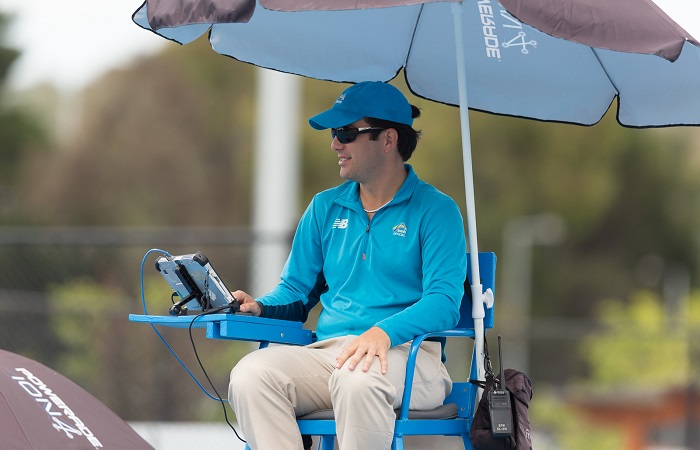 Officials in action during day three of the East Hotel Canberra Challenger. Match was played at the Canberra Tennis Centre in Lyneham, Canberra, ACT on Monday 9 January 2017 #eastCBRCH #TennisACT. Photo: Ben Southall.