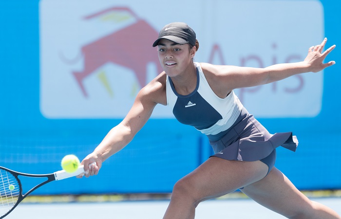 Annerly Poulos (AUS) in action during Women's Qualifying on Day two of the Apis Canberra International #ApisCBRINTL. Match was played at Canberra Tennis Centre in Lyneham, Canberra, ACT on Sunday 29 October 2017. Photo: Ben Southall. #Tennis #Canberra