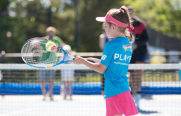 Nick Kyrgios at the kids day event during Day eight of the Apis Canberra International #ApisCBRINTL. The event was held at the Canberra Tennis Centre in Lyneham, Canberra, ACT on Saturday 3 November 2018. Photo: Ben Southall. #Tennis #Canberra