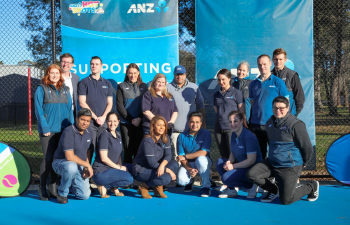 ANZ on court with tennis across the ACT