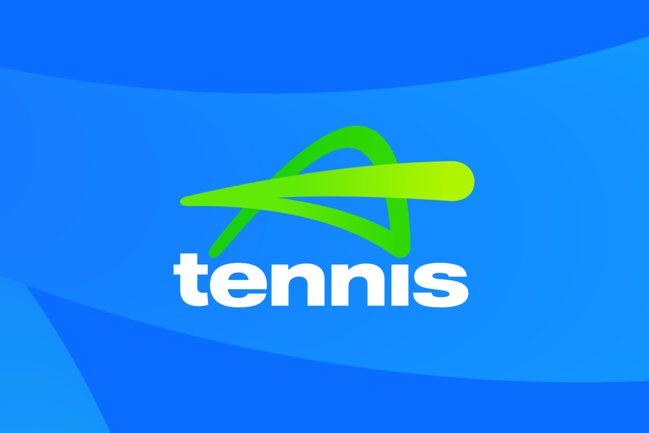 Tennis Australia logo on a blue background
