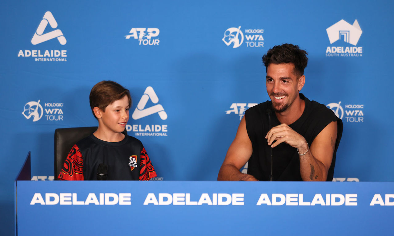 Thanasi Kokkinakis serves up laughs at Adelaide presser