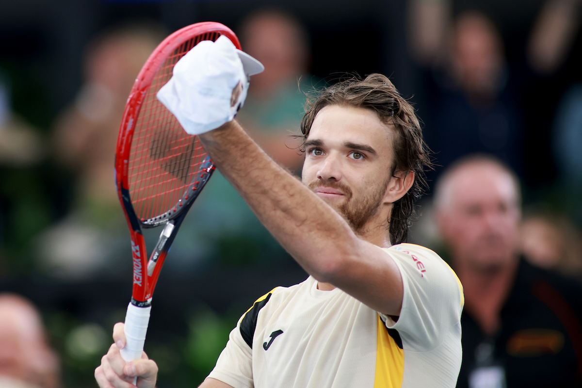 January 16: Tomas Machac (CZE) during the Adelaide International at The Drive on Friday, January 16, 2026. Photo by TENNIS AUSTRALIA/ KELLY BARNES