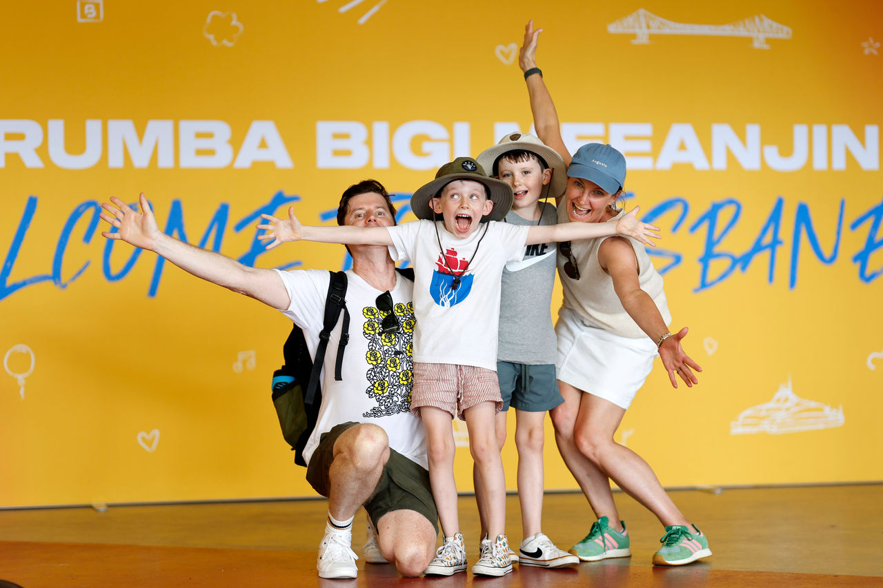 December 29 : Crowds and signage at the Queensland Tennis Centre during the Brisbane International in Brisbane on Sunday, December 29, 2024.  Photo by TENNIS AUSTRALIA/ Josh Woning