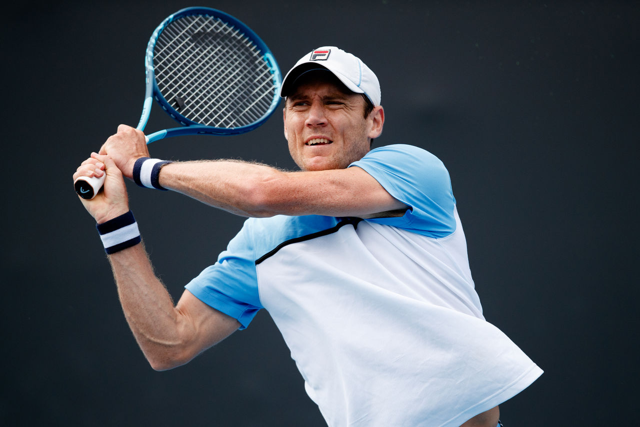 Matthew Ebden (AUS) plays Federico Delbonis (ARG) at court 17 during Day 2 of the ATP 250 Great Ocean Road Open at Melbourne Park on Tuesday, February 2, 2021. MANDATORY PHOTO CREDIT Tennis Australia/ Mark Peterson