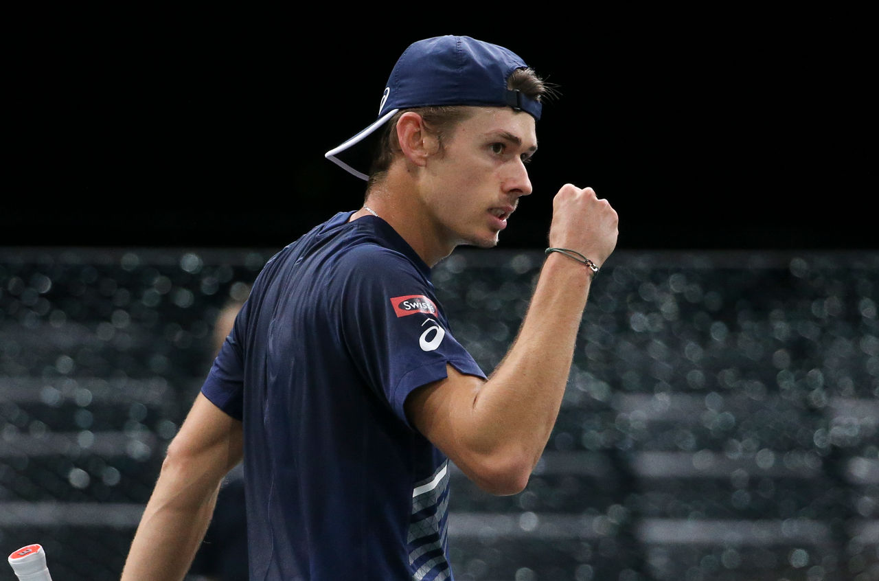BRISBANE, AUSTRALIA - JANUARY 03: Nick Kyrgios of Australia plays a backhand ahead of the 2026 Brisbane International at Pat Rafter Arena on January 03, 2026 in Brisbane, Australia. (Photo by Bradley Kanaris/Getty Images)