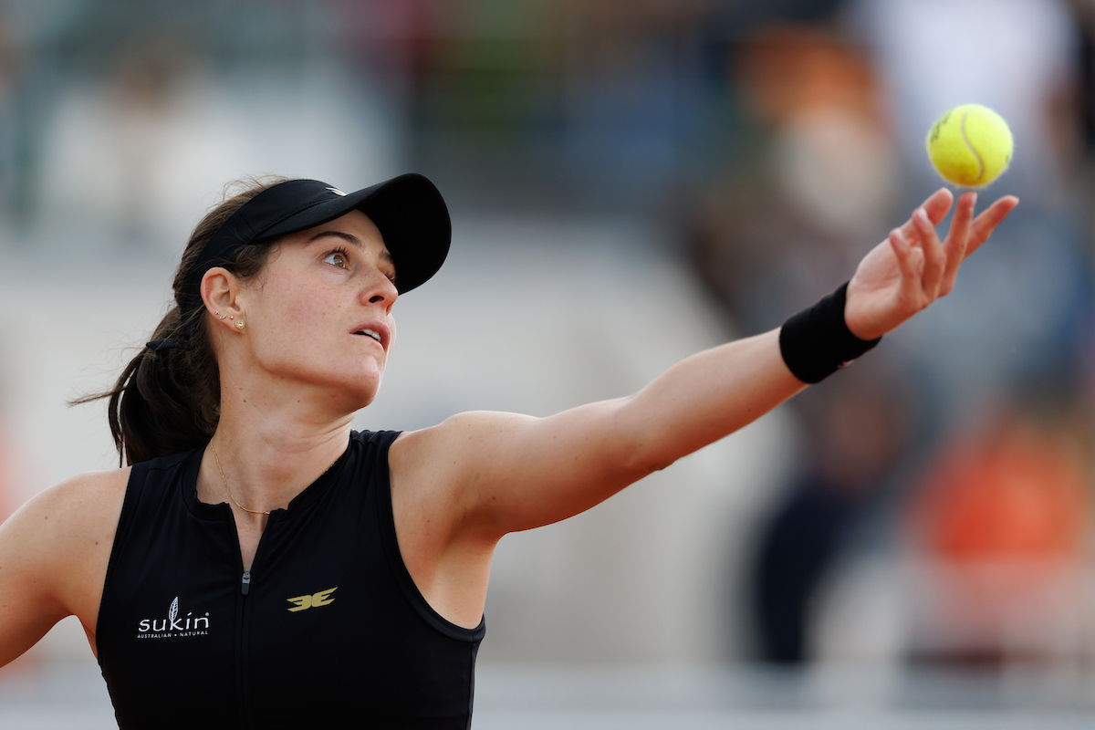May 26: Kimberly Birrell (AUS) during the French Open 2025 at Roland Garros in Paris, France on Monday, May 26, 2025. Photo by TENNIS AUSTRALIA/ MARK PETERSON