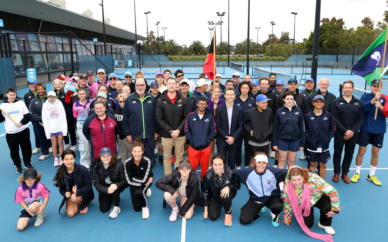 More than 60 players took part in the Australian IDA Tennis Championships at Melbourne Park. Photo: Supplied