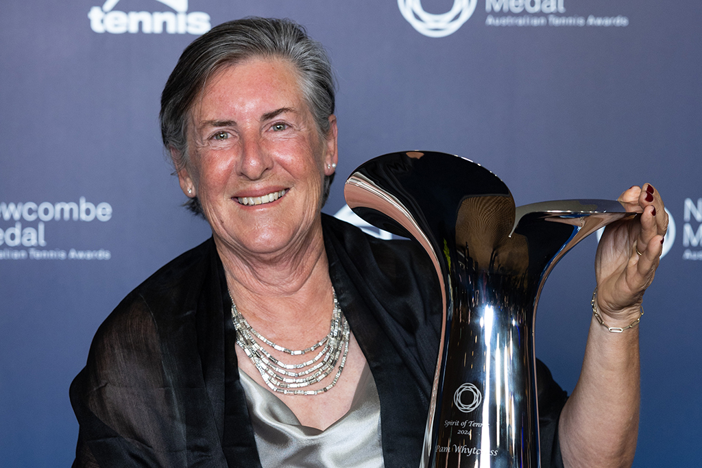 Spirit of Tennis award winner Pam Whytcross at the 2024 Newcombe Medal, Australian Tennis Awards at Crown Towers on Monday, December 9, 2024. Photo by TENNIS AUSTRALIA/FIONA HAMILTON