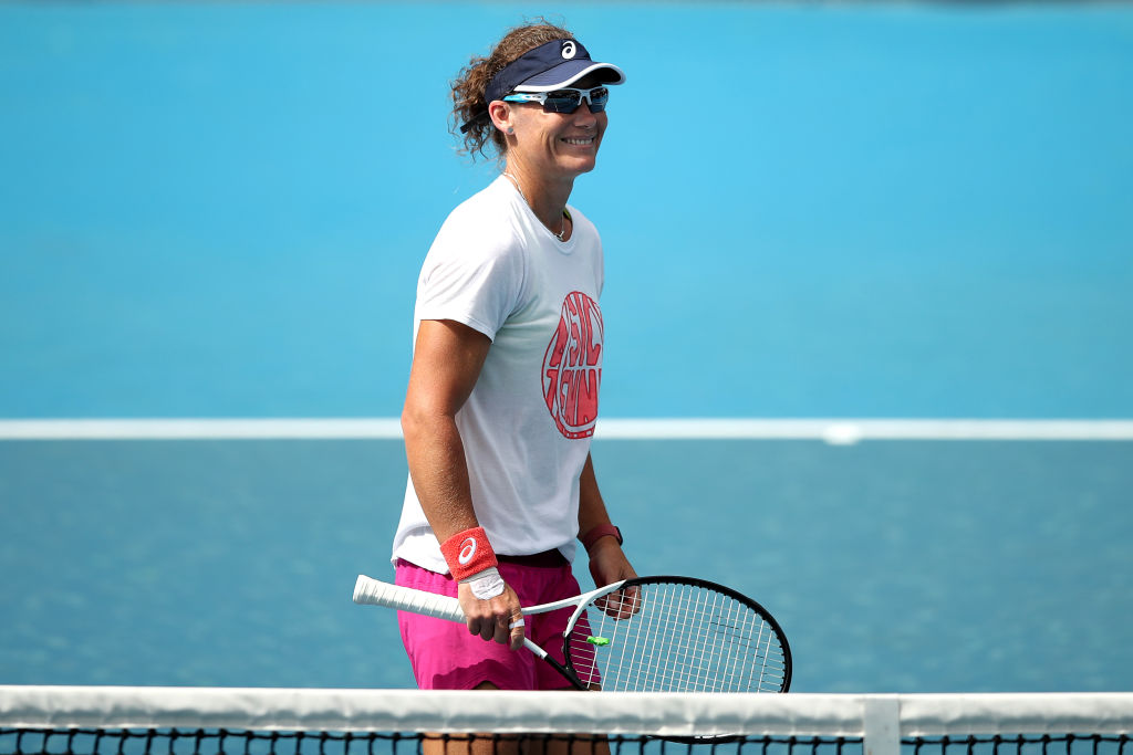 January 2: Olivia Gadecki (AUS) in action during Qualifying for the Brisbane International at Queensland Tennis Centre Friday, January 2, 2026. Photo by TENNIS AUSTRALIA/ DYLAN PARKER