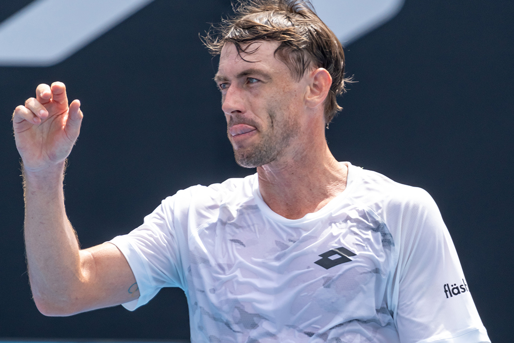 January 10: John MILLMAN (AUS)  plays Alessandro GIANNESSI (ITA) at Court 3 before the 2024 Australian Open on Wednesday, January 10, 2024. Photo by TENNIS AUSTRALIA/ Jay Town