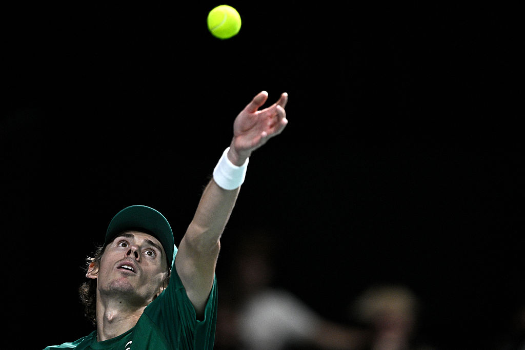 Alex de Minaur's win over Karen Khachanov at the Paris Masters has sealed a spot in the season-ending ATP Finals in Turin. Photo: Getty Images