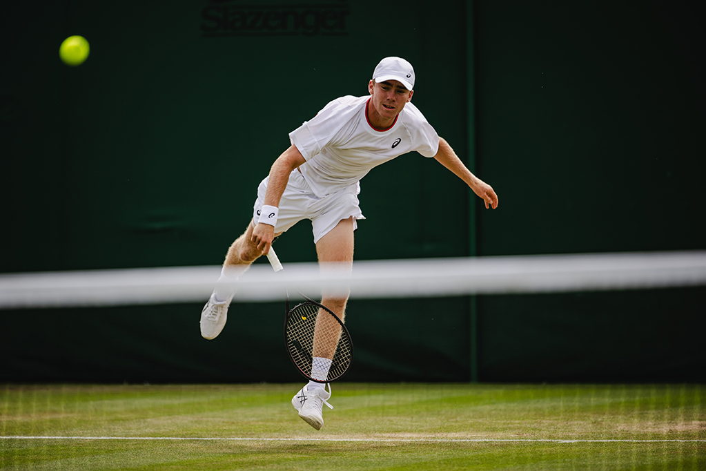 2023 Wimbledon, Junior Event 09.07.23 in Wimbledon, London.

Hayden Jones (AUS)

(Photo by Daniel Kopatsch)