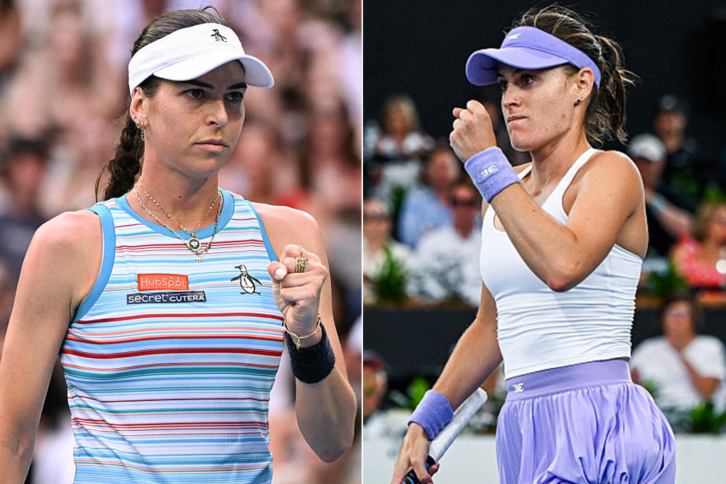 MELBOURNE, AUSTRALIA - JANUARY 20: Kimberly Birrell of Australia plays a forehand against Maddison Inglis of Australia during the Women's Singles First Round match on day three of the 2026 Australian Open at Melbourne Park on January 20, 2026 in Melbourne, Australia. (Photo by Lintao Zhang/Getty Images)