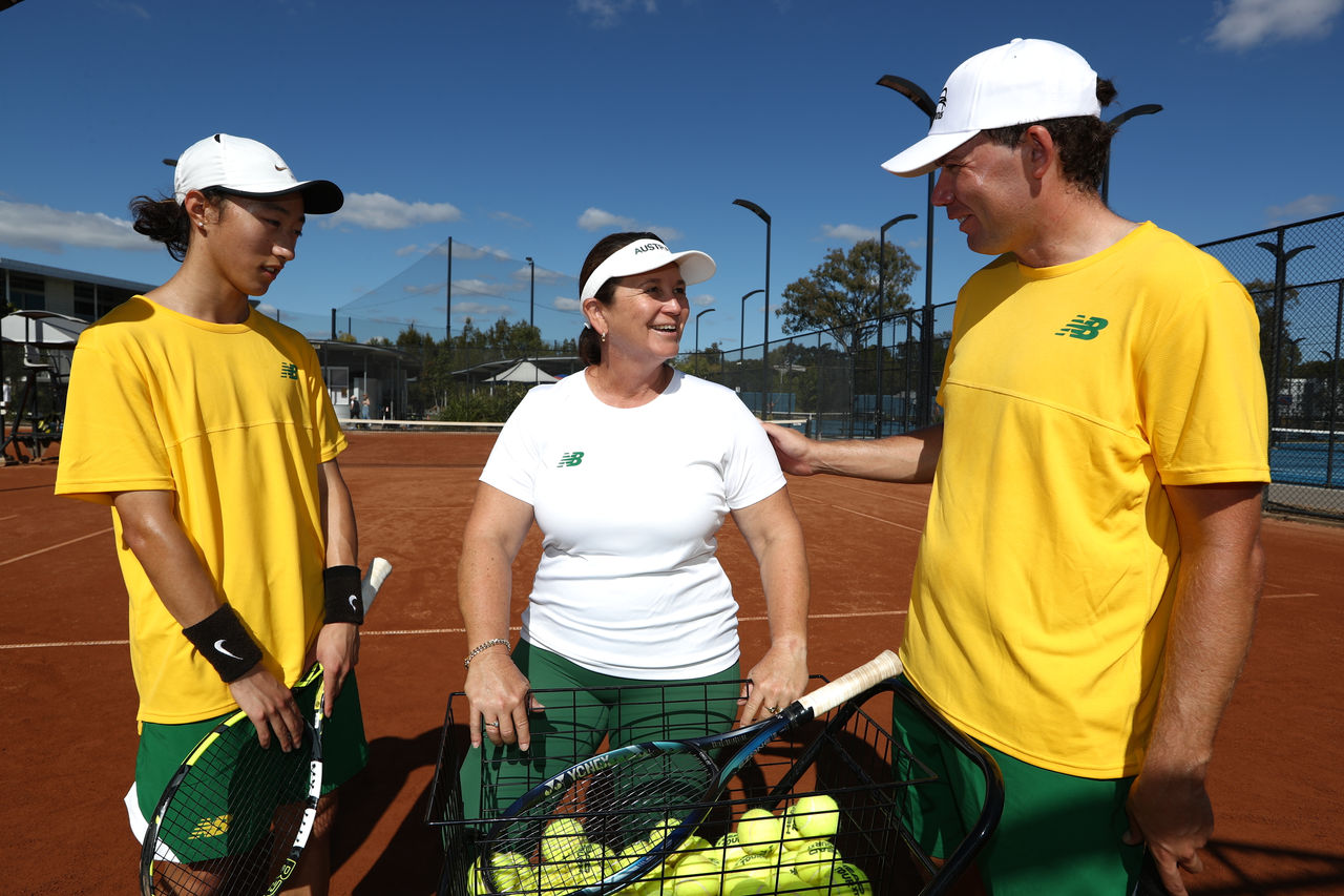 TA Coaches with players  ahead of the 2023 Virtus Global Games during the Australian PWII tennis team’s training camp at KDV Sport on the Gold Coast on Thursday, May 25, 2023. The 2023 Virtus Global Games, that will be held in Vichy, France from 4-10 June 2023. MANDATORY PHOTO CREDIT Tennis Australia/ JASON O’BRIEN