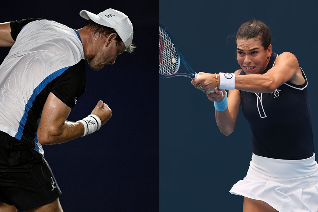 James Duckworth and Ajla Tomljanovic in action