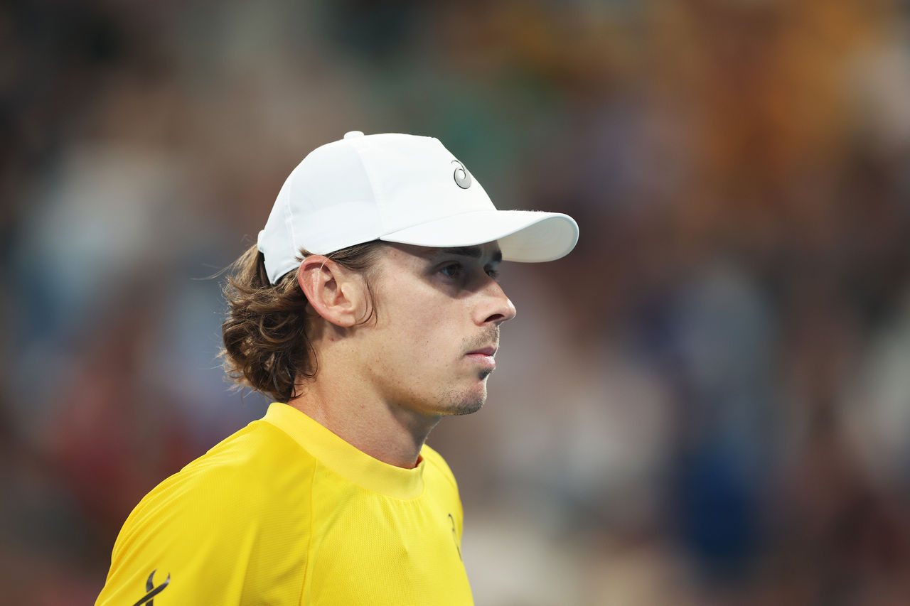 Alex de Minaur looks on at the Davis Cup. Photo credit: Getty Images.