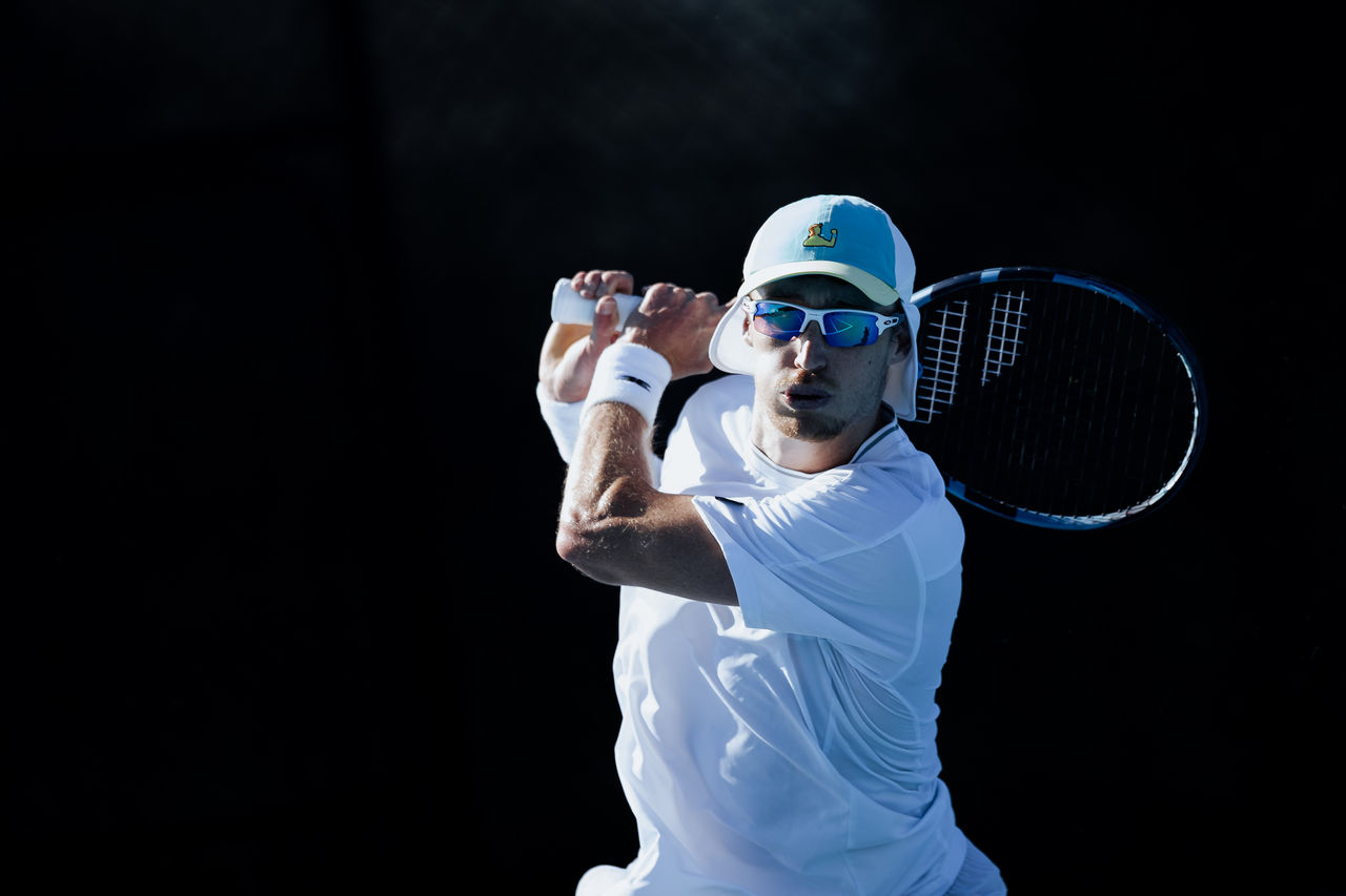 Second seed Marc Polmans saved a match point against Kaichi Uchida wo win the Australian Pro Tour event in Perth. Photo: Tennis West
