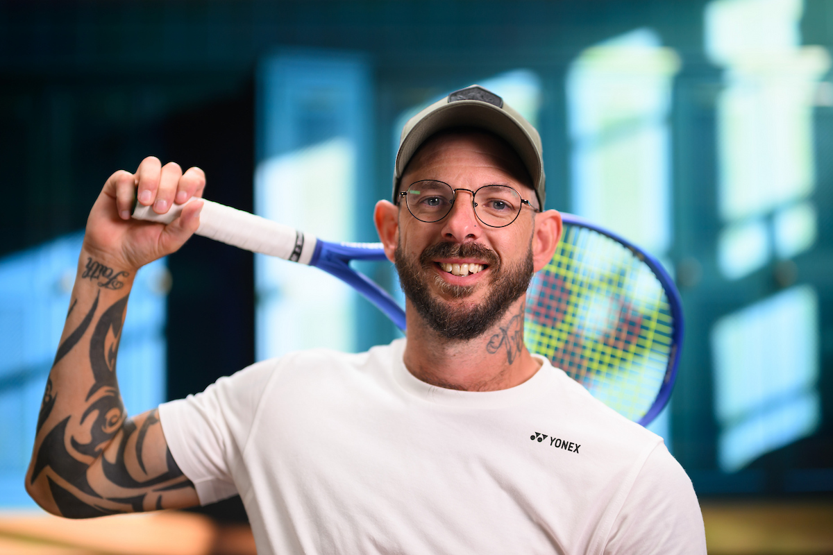 January 20: Heath Davidson (AUS) behind the scenes in the sutdio at the Australian Open at Melbourne Park on Monday, January 20, 2025. Photo by TENNIS AUSTRALIA/ JAMES GOURLEY