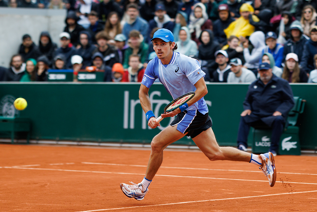 June 1: Alex De Minaur (AUS) during the French Open 2024 at Stade Roland Garros in Paris, France on Saturday, June 1, 2024. Photo by TENNIS AUSTRALIA/ MARK PETERSON