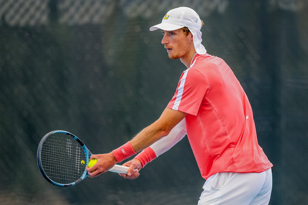 February 10: Marc Polmans (AUS) during Brisbane QTC Tennis International #1 and #2 at Brisbane Tennis Centre on Tuesday, February 10, 2026. Photo by TENNIS AUSTRALIA/DYLAN PARKER