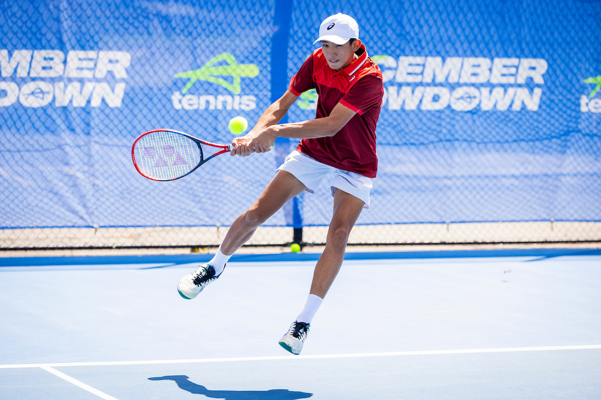 December 9: Heaton Pann (QLD) during the 16U Australian Championships at the Launceston Regional Tennis Centre, Tasmania on Tuesday, December 9, 2025. Photo by TENNIS AUSTRALIA/ RICHARD JUPE