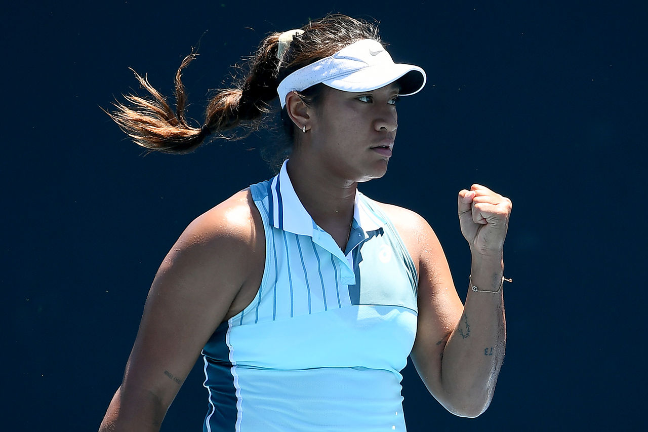 January 12: Destanee Aiava (AUS) plays Renata Zarazua (MEX) on Court 7 during Qualifying for the 2024 Australian Open on Friday, January 12, 2024. Photo by TENNIS AUSTRALIA/ JOSH CHADWICK