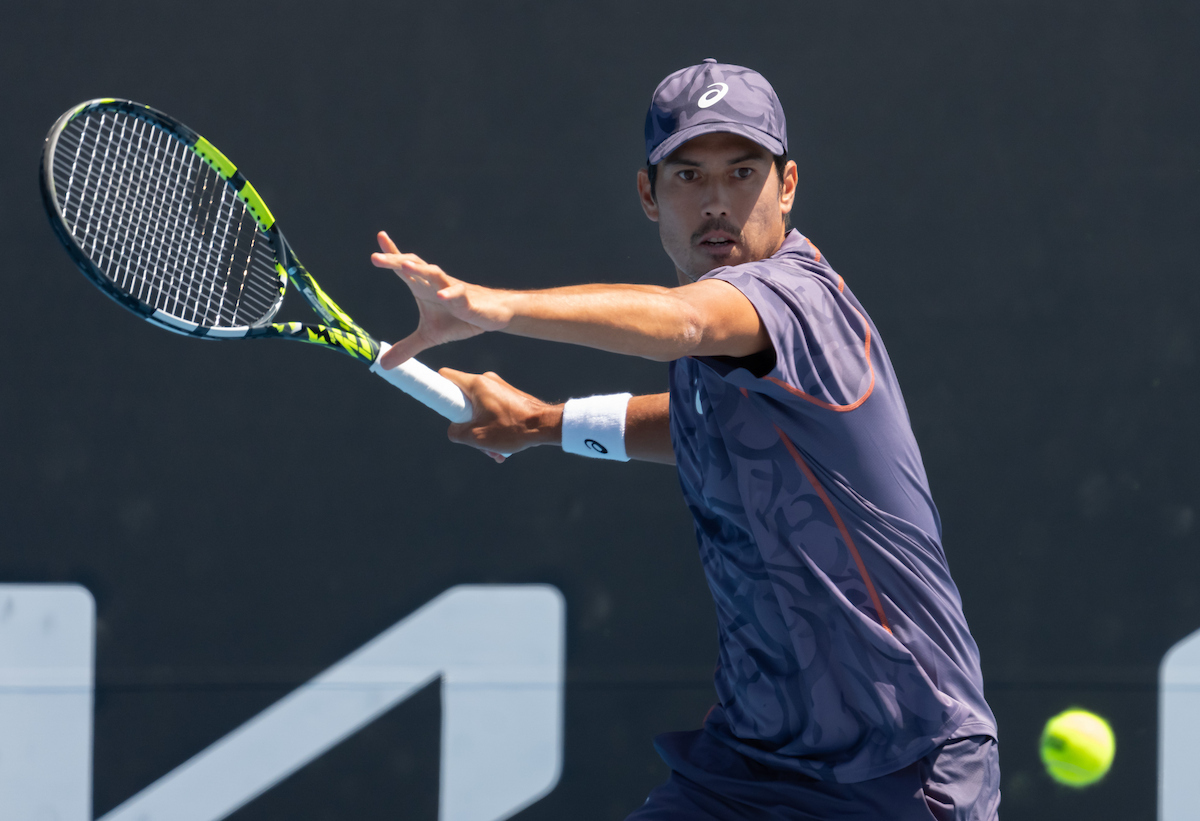 January 7: Jason Kubler (AUS) during qualifying on Court 7 at the Australian Open at Melbourne Park on Tuesday, January 7, 2025. Photo by TENNIS AUSTRALIA/ JAY TOWN