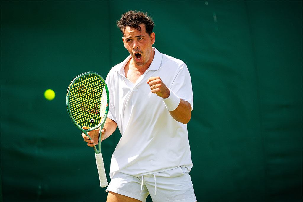 June 25: Alex Bolt (AUS) during the Wimbledon Qualifying Competition at Community Sport Centre Roehampton, London on Wednesday, June 25, 2025. Photo by TENNIS AUSTRALIA/ PATRICK HAMILTON