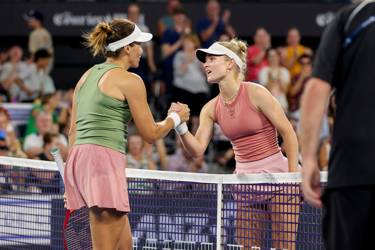January 5: Emerson Jones (AUS) on Pat Rafter Arena during the Brisbane International at Queensland Tennis Centre Monday, January 5, 2026. Photo by TENNIS AUSTRALIA/ DYLAN PARKER