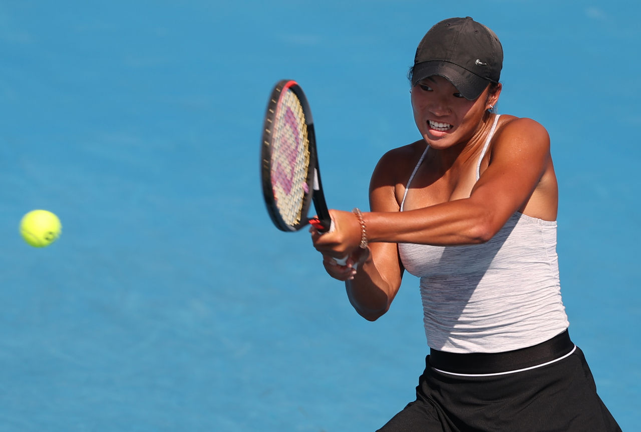 Aulia CATHERINE (AUS) during Round 1 of the Australian Open on Court 1573 Arena at Melbourne Park in Melbourne on Sunday, January 23, 2022. MANDATORY PHOTO CREDIT David Mariuz/TENNIS AUSTRALIA