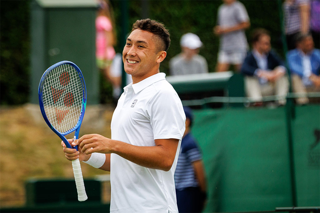 June 23: James McCabe during the Wimbledon Qualifying Competition at Community Sport Centre Roehampton, London on Monday, June 23, 2025. Photo by TENNIS AUSTRALIA/ PATRICK HAMILTON